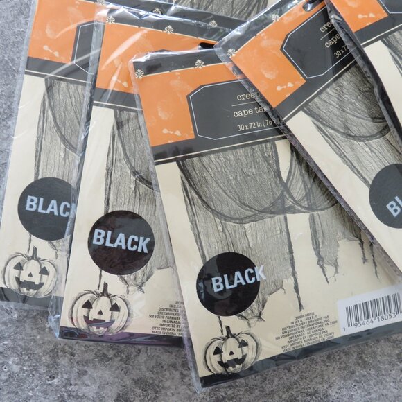 (#116) 6 Pcs Halloween Creepy Cloth Black 30×72inch - Halloween Decorations - Picture 2 of 4